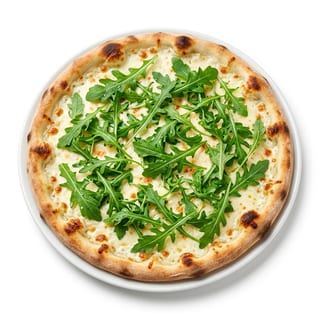 WHITE MOZZARELLA, GOAT CHEESE & ARUGULA
