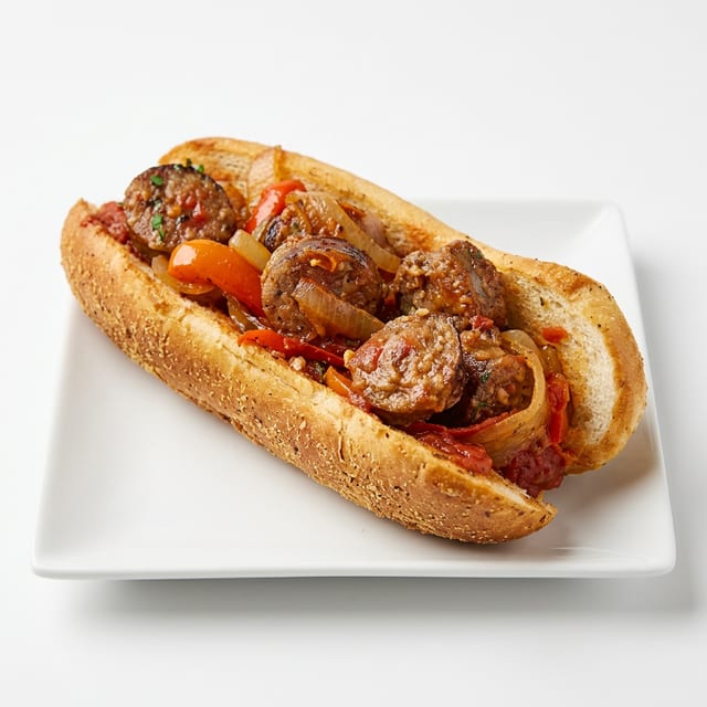 Sausage pepper onion sub.
