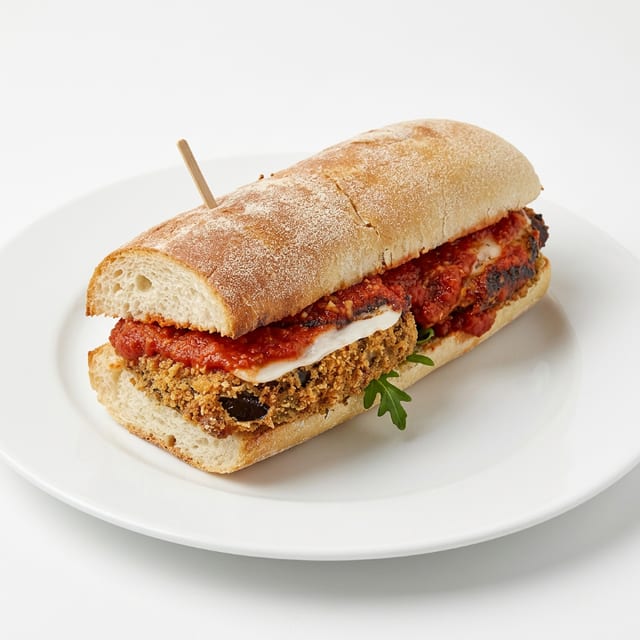Eggplant parm sub.