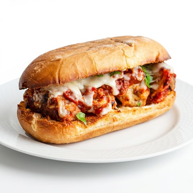 Meatball parm sub.